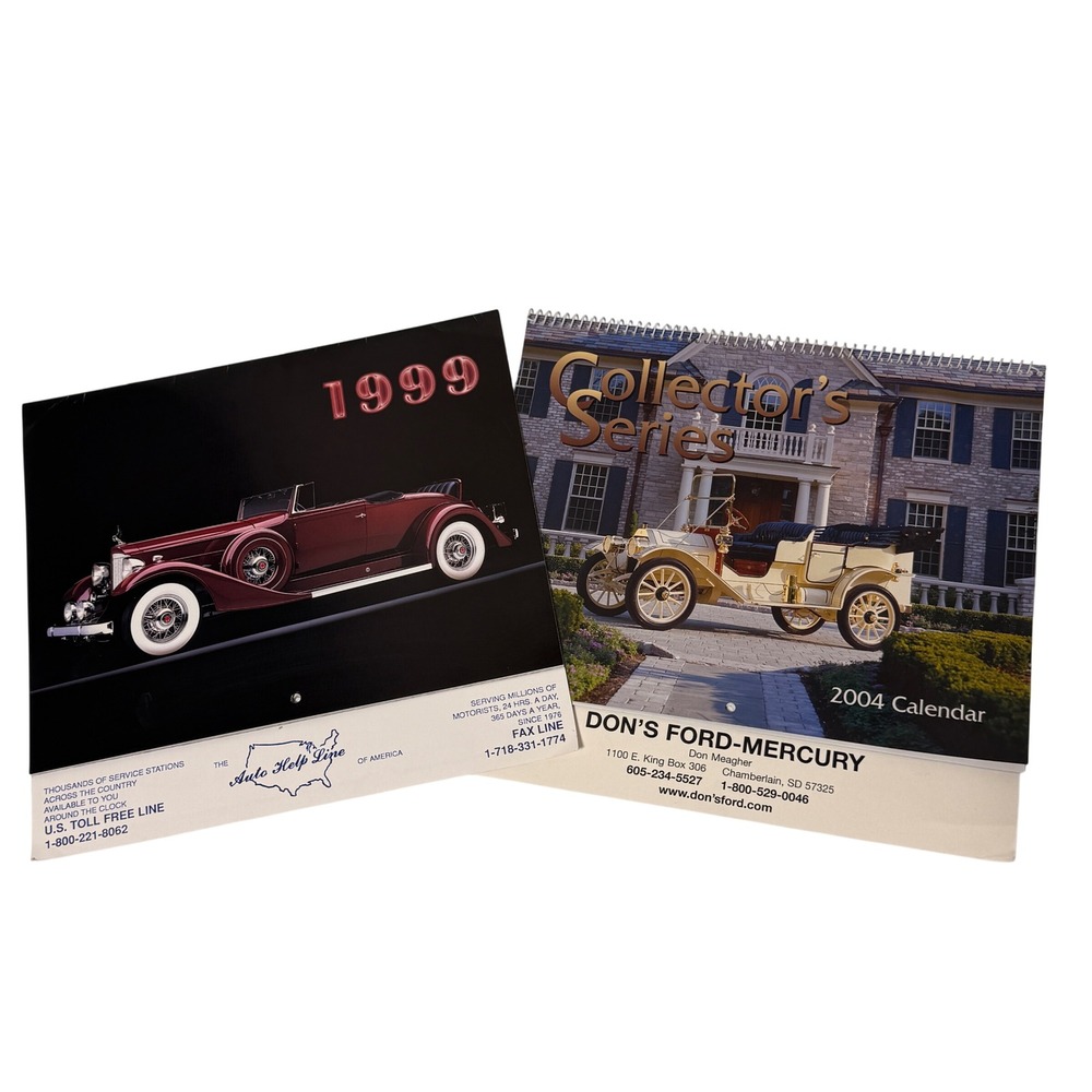 Vintage 1999 2004 Classic Car Wall Calendar Lot Don's Ford Mercury Collector